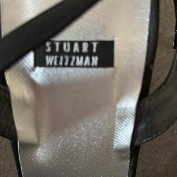 Stuart Weitzman Slingback Rhinestone Kitten Heels 7.5 - Picture 12 of 14